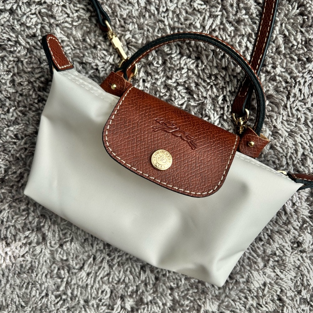 Longchamp Crossbody Bag in Brown and Cream